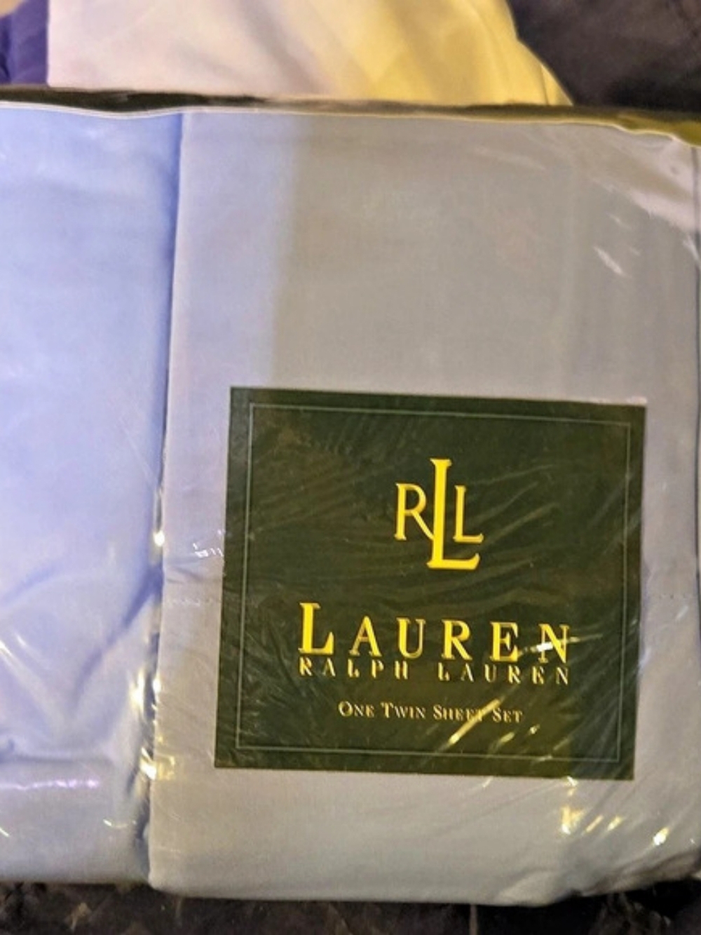 Lauren Ralph Lauren One Twin Sheet Set Twin Sheet Set Blue & Gray NWT